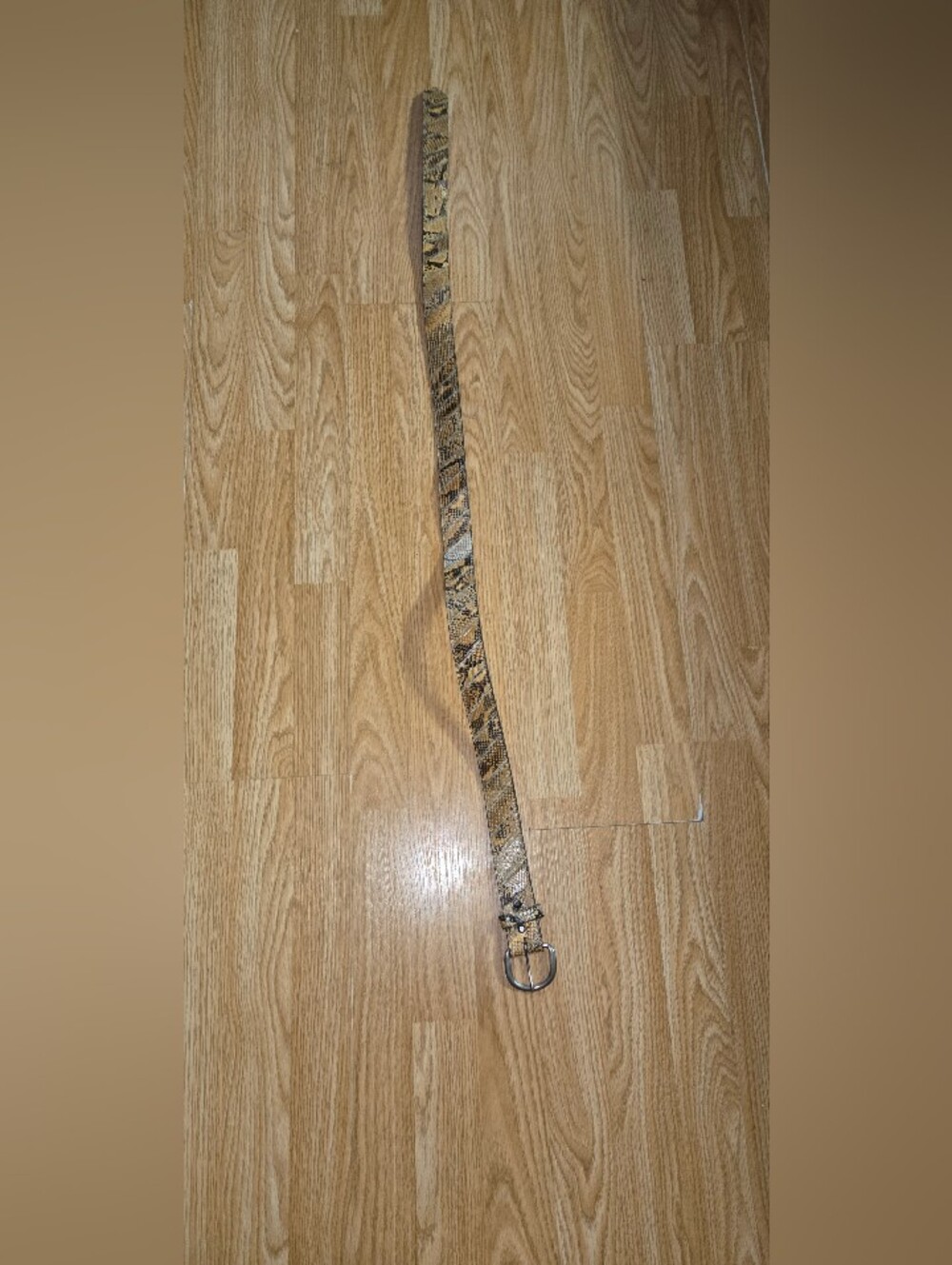 ACME Snake-Print Belt in Brown and Black Genuine Python Vintage - Picture 12 of 12